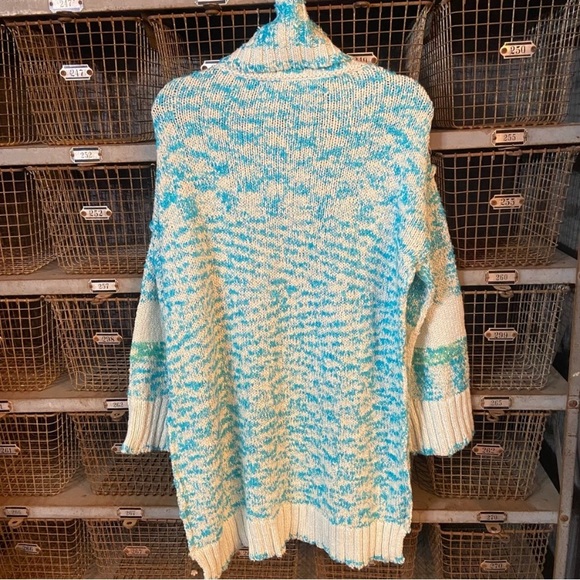 Free People winter storm tunic sweater dress ice castle Turquoise 2461 - Picture 4 of 13